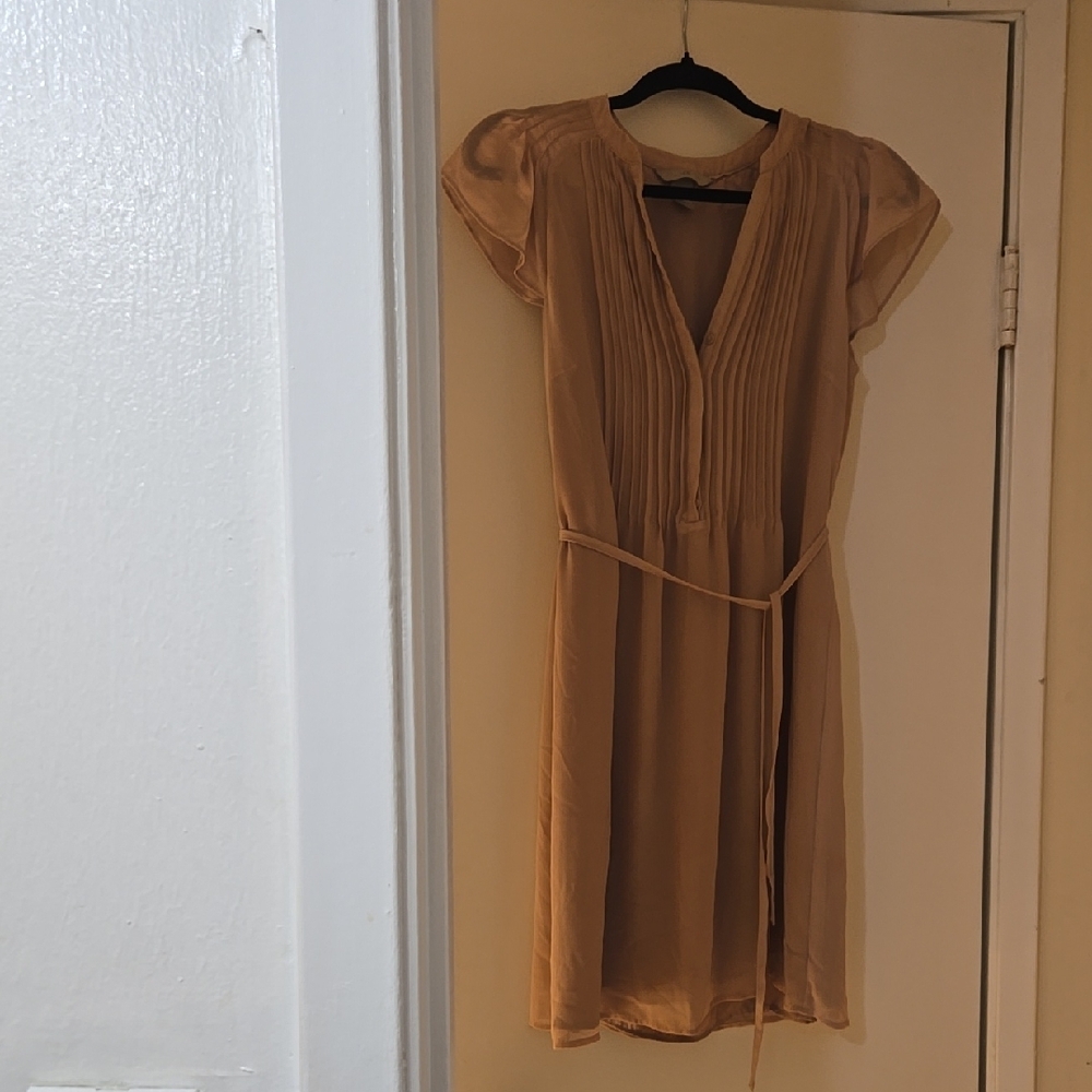Elegant Tan Women's Dress